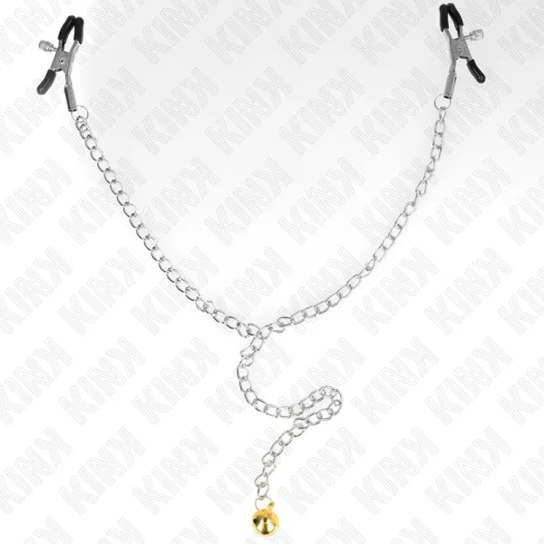 Kettennippelklammern mit Glocke 30 cm von Kink Nipple Grip | Fesselliebe.de