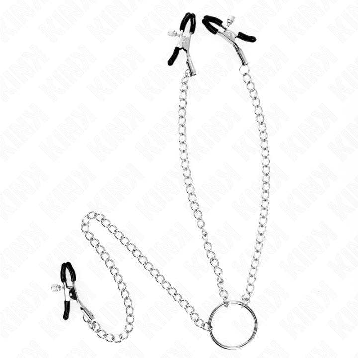 Dreifach Nippel- und Klitzisklemmen mit Kette Modell 0 von Kink Nipple Grip | Fesselliebe.de
