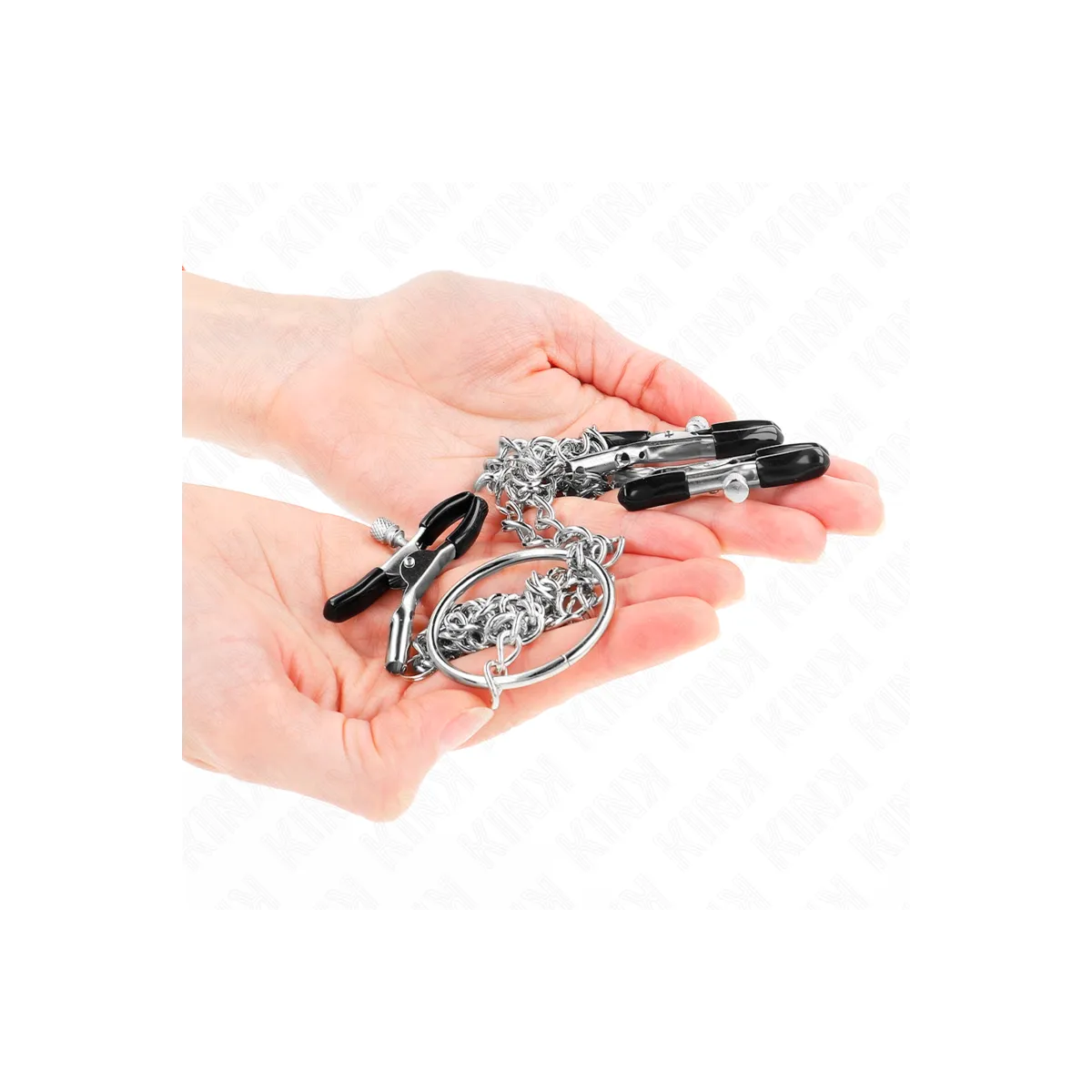 Dreifach Nippel- und Klitzisklemmen mit Kette Modell 0 von Kink Nipple Grip | Fesselliebe.de