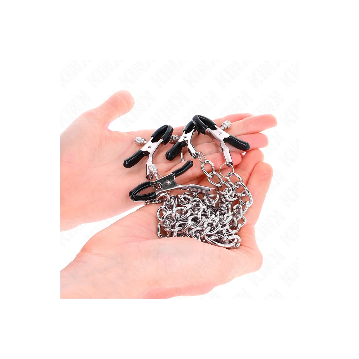 4 Ketten-Nippelklammern 32 cm mit Ketten 14 cm von Kink Nipple Grip | Fesselliebe.de