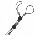 Schwarze Detail-Nippelklammern mit Schwarzem Gummiband von Kink Nipple Grip