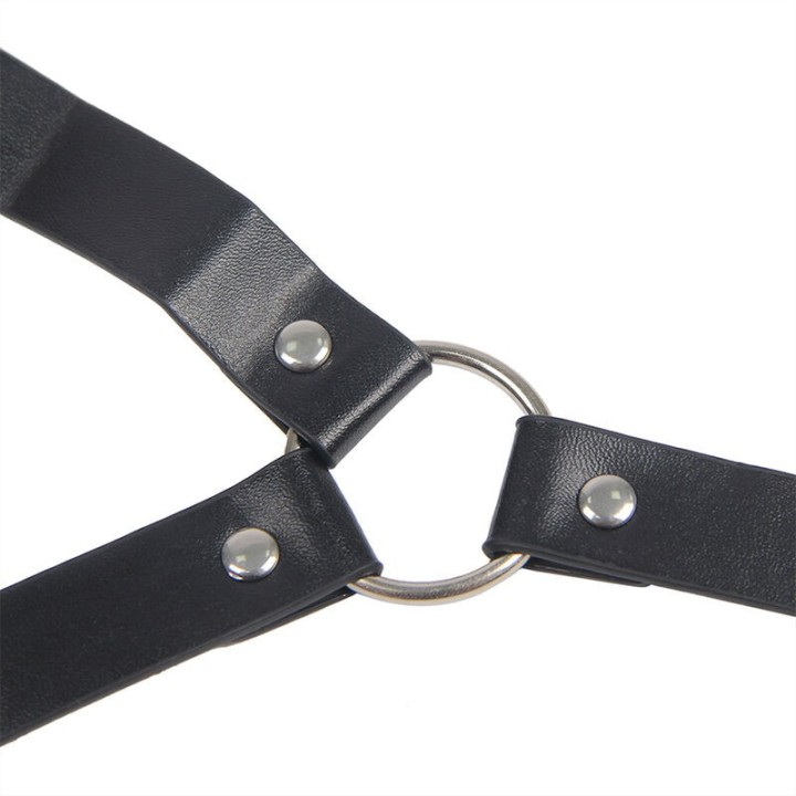 953720 Bondage Lederriemen Brustklemmen Schwarz eine Grösse von Subblime Fetish | Fesselliebe.de