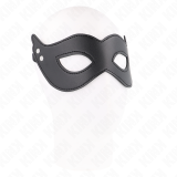 Kunstledermaske mit Nieten Modell 1 26 X 8 cm von Kink Masked Allure | Fesselliebe.de