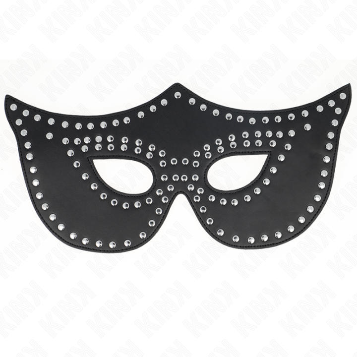Kunstledermaske mit Nieten Modell 2 30 X 12 cm von Kink Masked Allure | Fesselliebe.de