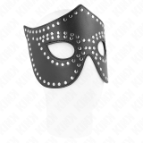 Kunstledermaske mit Nieten Modell 2 30 X 12 cm von Kink Masked Allure | Fesselliebe.de