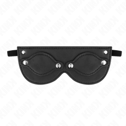 Kunstledermaske mit Abnehmbaren Augenabdeckungen 22 X 9 cm von Kink Masked Allure | Fesselliebe.de