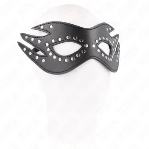 Kunstledermaske mit Nieten Modell 3 26 X 9,5 cm von Kink Masked Allure