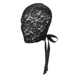 Scandal Schwarze Spitzen-Balalava mit Schleife von Calexotics | Fesselliebe.de