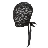 Scandal Schwarze Spitzen-Balalava mit Schleife von Calexotics | Fesselliebe.de