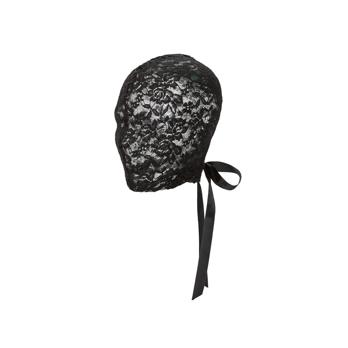 Scandal Schwarze Spitzen-Balalava mit Schleife von Calexotics | Fesselliebe.de