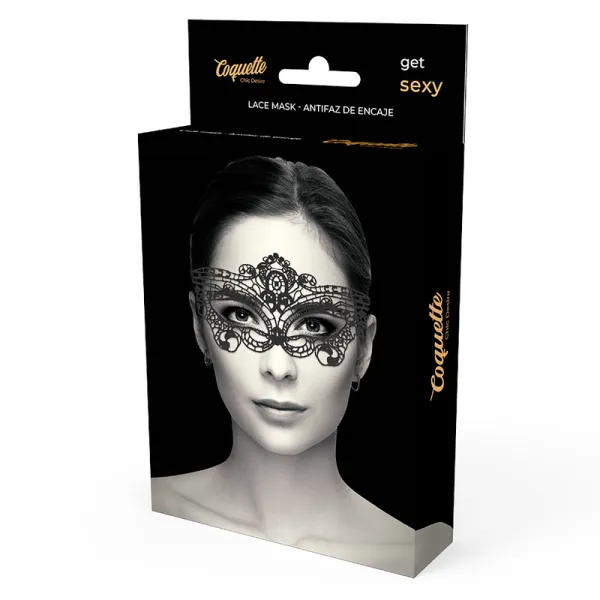 Feine Schwarze Spitzenmaske von Coquette Accessories | Fesselliebe.de