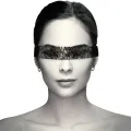 Schwarze Spitzenmaske mit Band von Coquette Accessories