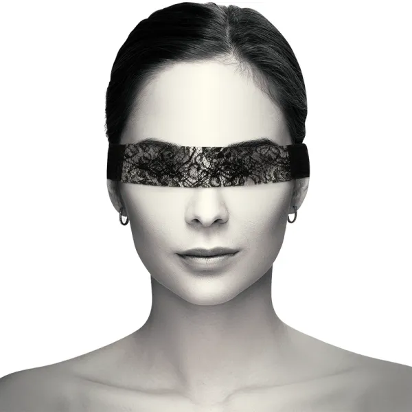 Schwarze Spitzenmaske mit Band von Coquette Accessories | Fesselliebe.de