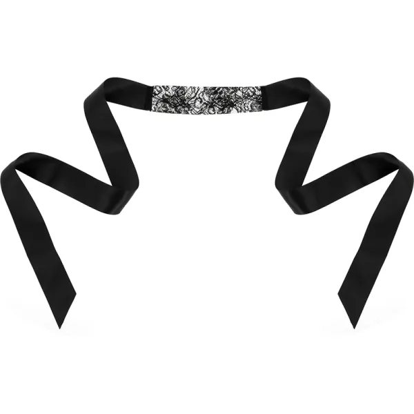 Schwarze Spitzenmaske mit Band von Coquette Accessories | Fesselliebe.de
