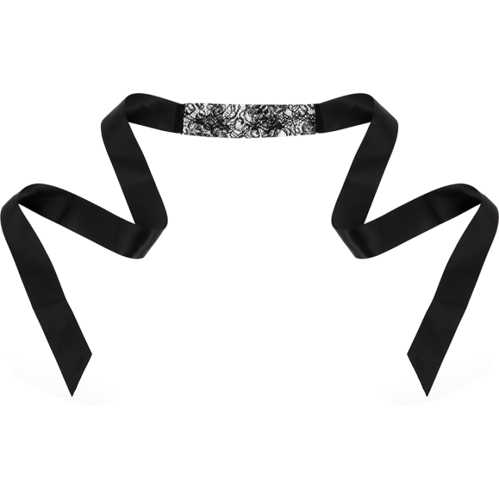 Schwarze Spitzenmaske mit Band von Coquette Accessories | Fesselliebe.de