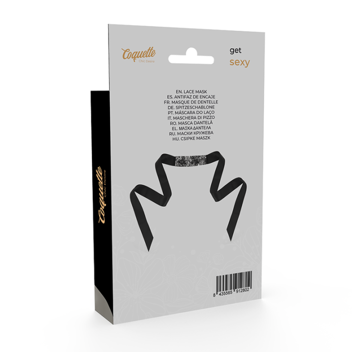 Schwarze Spitzenmaske mit Band von Coquette Accessories | Fesselliebe.de