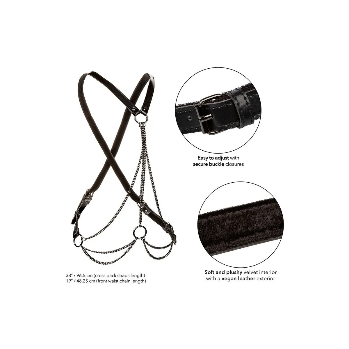 Euphoria Multichain Harness Premium Übergrösse von Calexotics | Fesselliebe.de