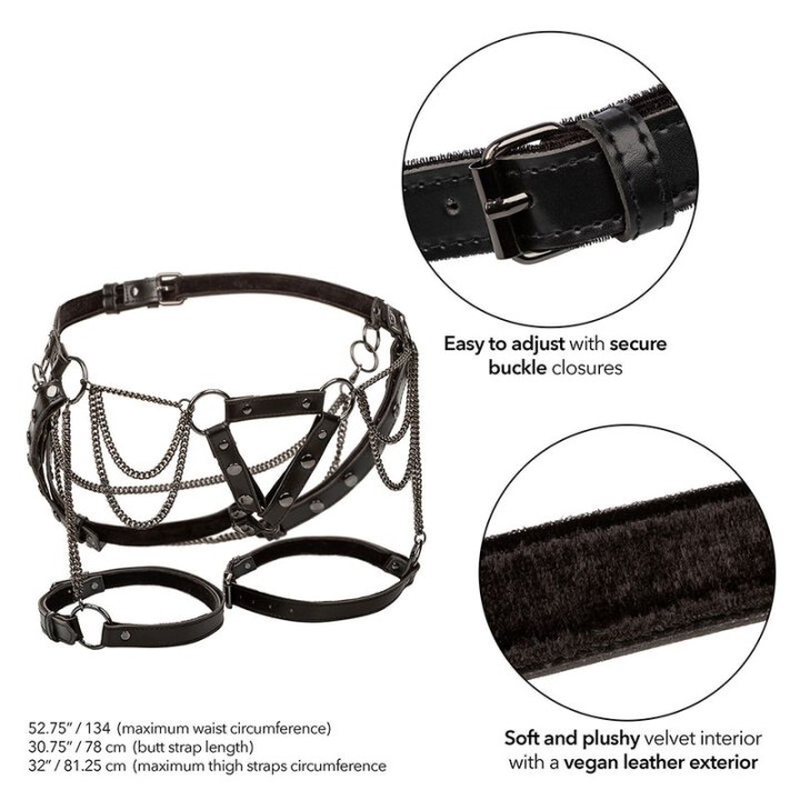 Euphoria Multichain Oberschenkelharness Premium Plus Grösse von Calexotics | Fesselliebe.de