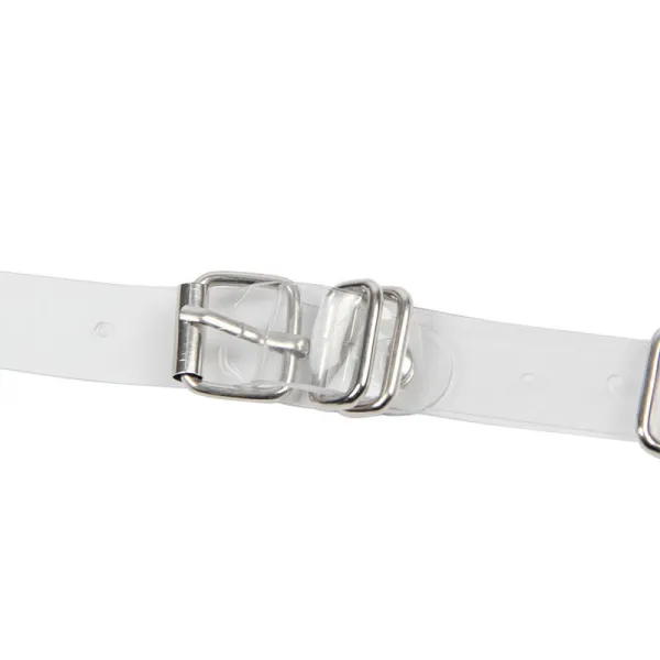 953737 Brustgurt mit Ringen und Ketten Silber eine Grösse von Subblime Fetish | Fesselliebe.de