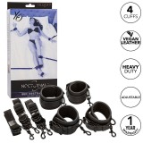 Nocturnal Bettfesseln Leder Verstellbar Schwarz von Calexotics | Fesselliebe.de