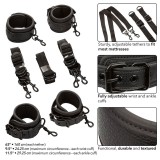 Nocturnal Bettfesseln Leder Verstellbar Schwarz von Calexotics | Fesselliebe.de