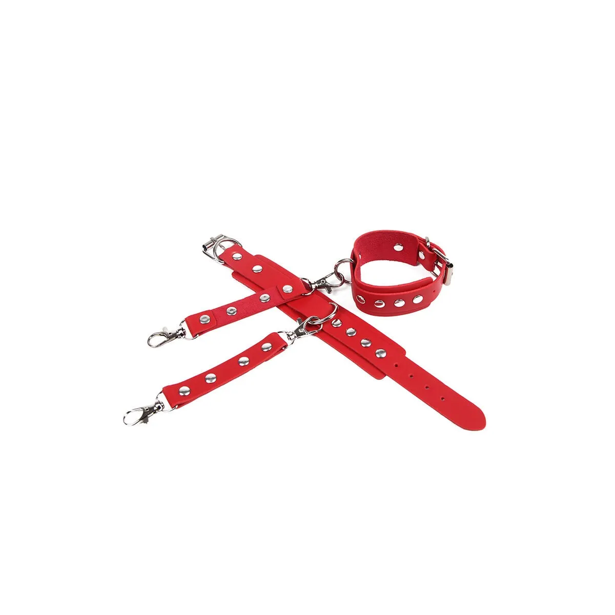 953706 Handschellen mit Bondage-Gürtel Rot eine Grösse von Subblime Fetish | Fesselliebe.de