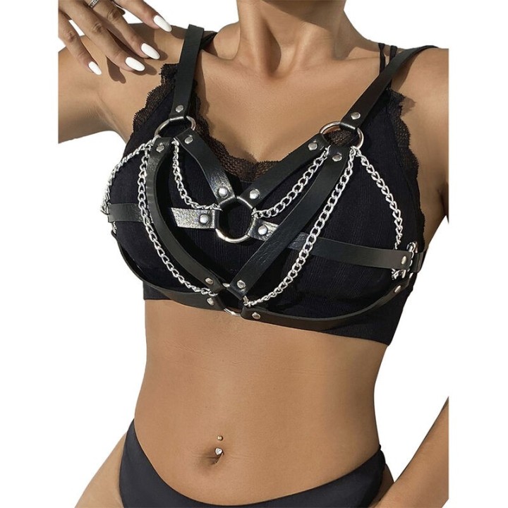 953713 Punk Bondage Gürtel Metallschnalle Schwarz eine Grösse von Subblime Fetish | Fesselliebe.de