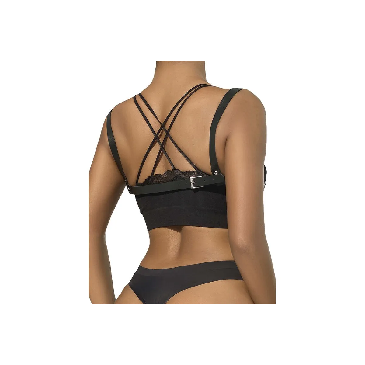 953713 Punk Bondage Gürtel Metallschnalle Schwarz eine Grösse von Subblime Fetish | Fesselliebe.de