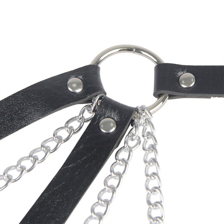 953713 Punk Bondage Gürtel Metallschnalle Schwarz eine Grösse von Subblime Fetish | Fesselliebe.de