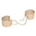Désir Métallique Goldene Handschellen aus Metallgewebe von Bijoux Desire Metallique