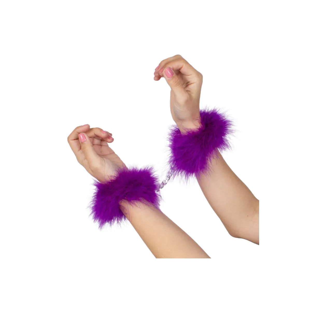 Lila Marabou-Handschellen von Secretplay 100% Fetish | Fesselliebe.de