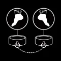 Knöchelstze aus Veganem Leder mit Noprene-Futter von Fetish Submissive Bondage