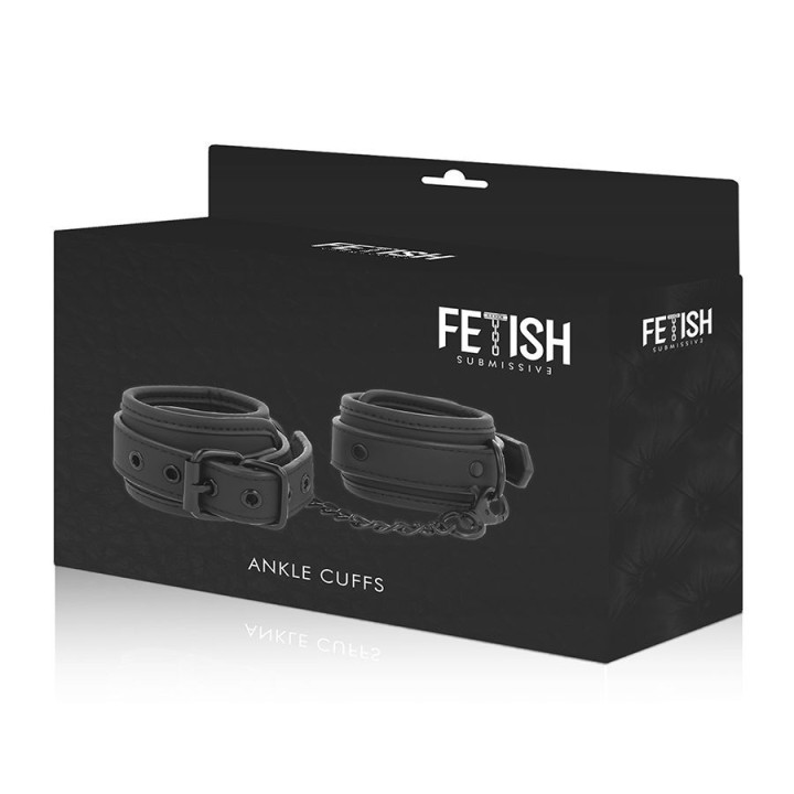 Knöchelstze aus Veganem Leder mit Noprene-Futter von Fetish Submissive Bondage | Fesselliebe.de