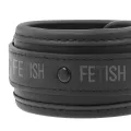 Halskette und Handschellen aus Veganem Leder mit Noprene-Futter von Fetish Submissive Bondage