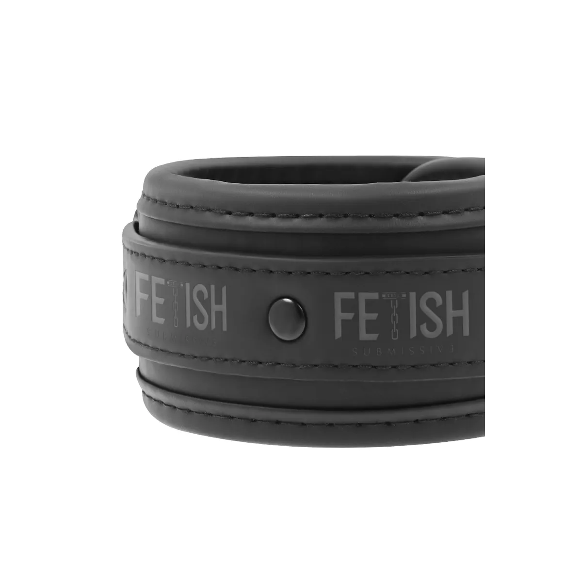 Halskette und Handschellen aus Veganem Leder mit Noprene-Futter von Fetish Submissive Bondage | Fesselliebe.de