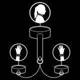 Halskette und Handschellen aus Veganem Leder mit Noprene-Futter von Fetish Submissive Bondage | Fesselliebe.de