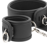 Halskette und Handschellen aus Veganem Leder mit Noprene-Futter von Fetish Submissive Bondage | Fesselliebe.de