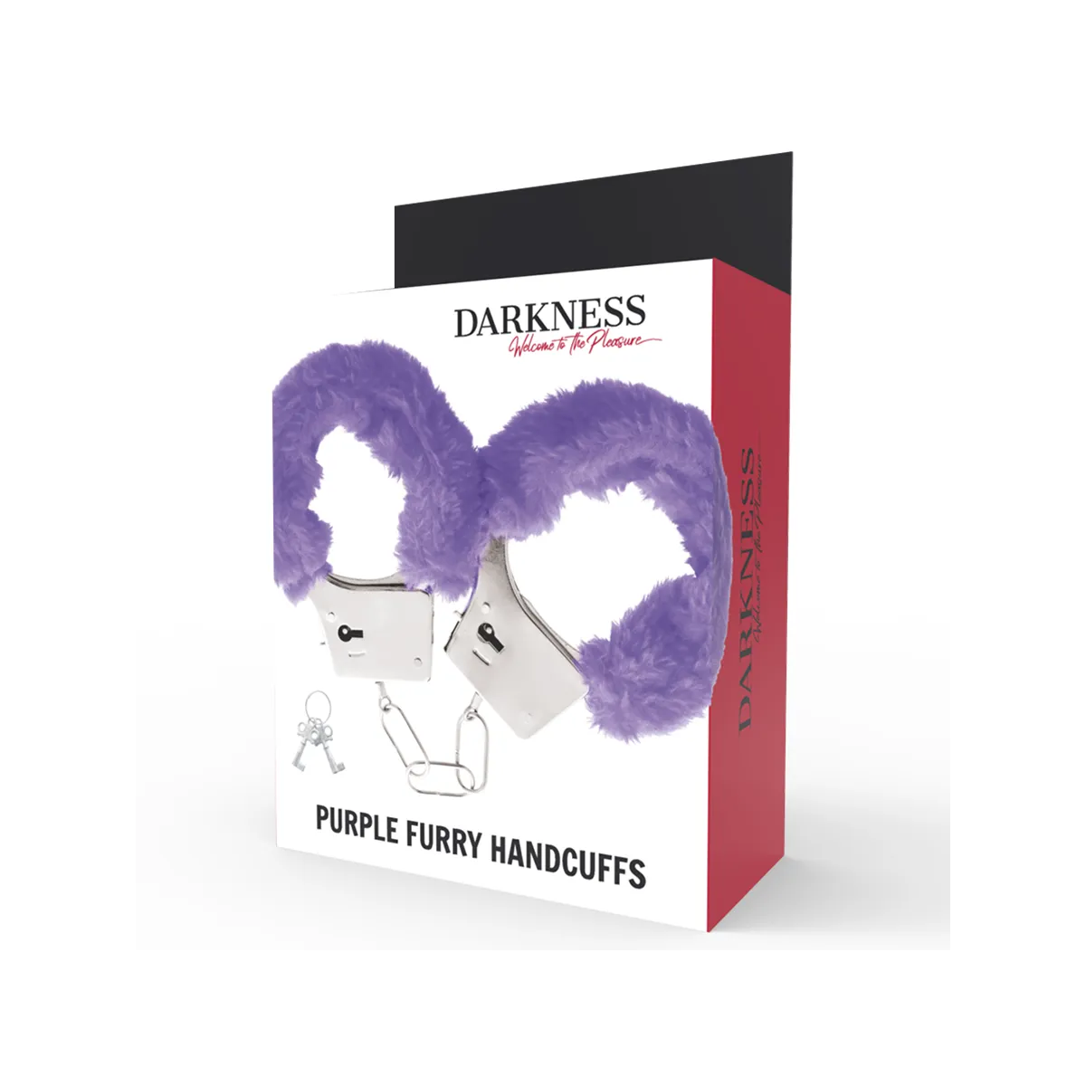Handschellen aus Metall mit Lila Gefüttert von Darkness Bondage | Fesselliebe.de