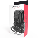 Verstellbare Handschellen aus Schwarzem Leder von Darkness Bondage | Fesselliebe.de