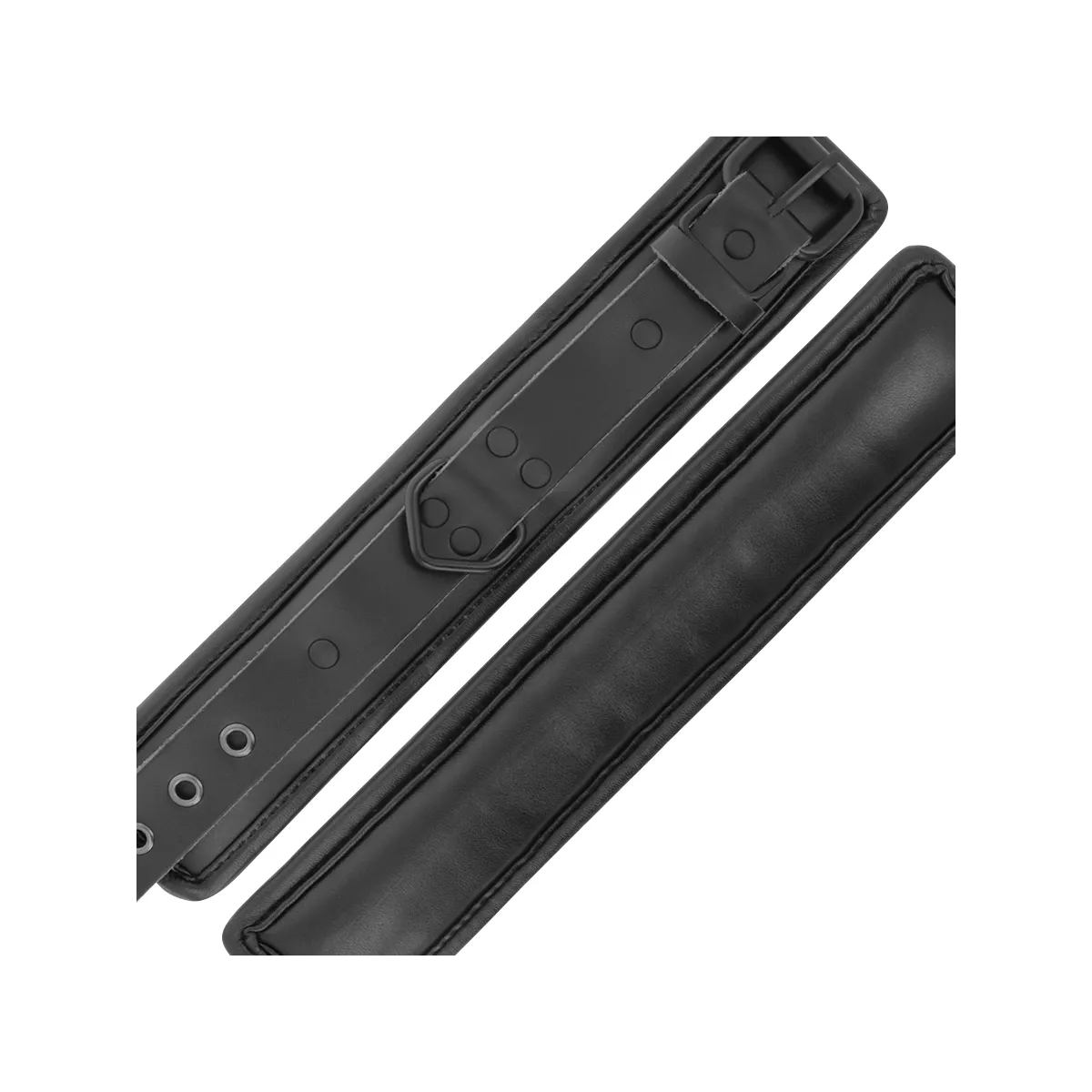 Verstellbare Knöchel-Handschellen aus Schwarzem Leder von Darkness Bondage | Fesselliebe.de