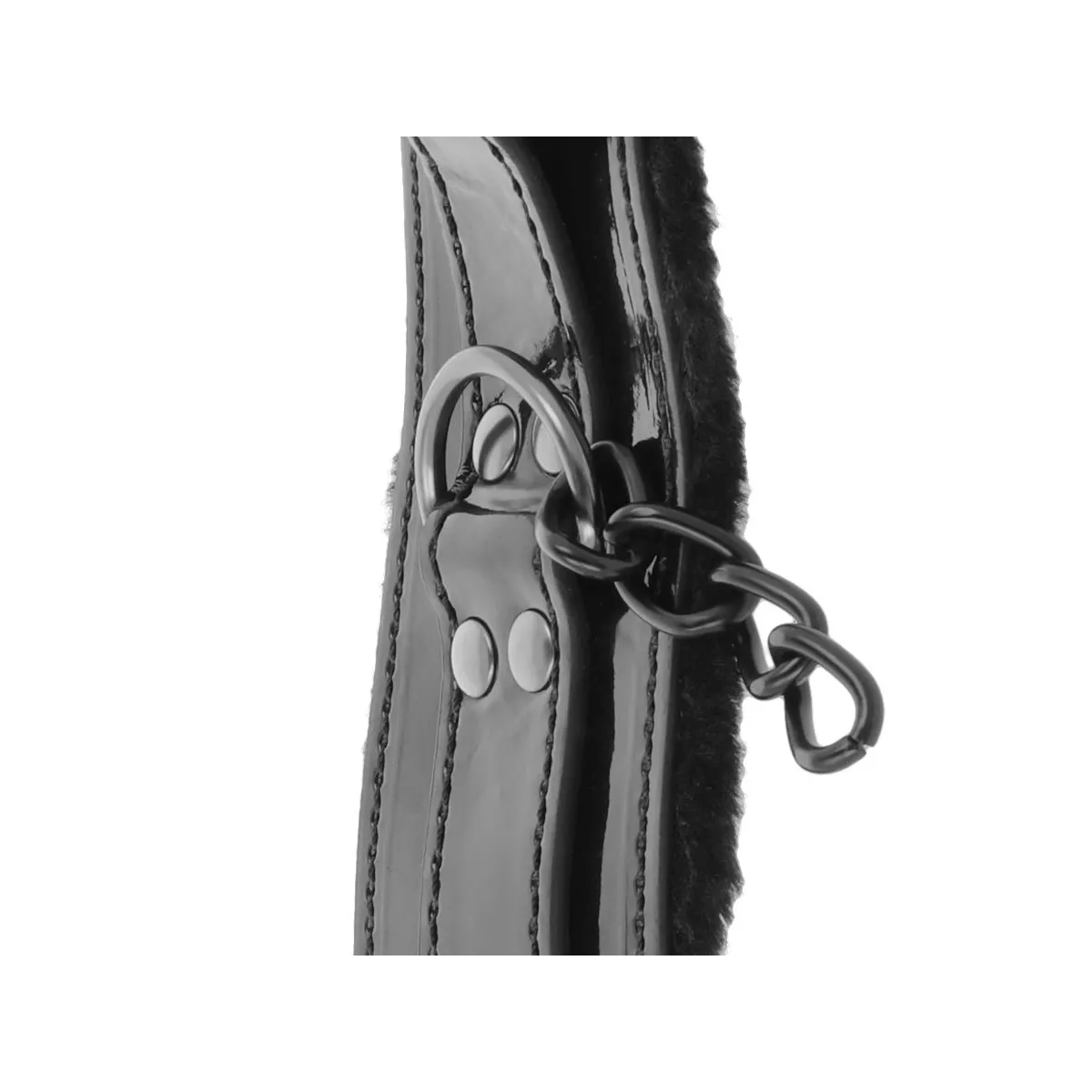 Schwarze, Verstellbare Lederhandschellen mit Vorhngeschloss von Darkness Bondage | Fesselliebe.de