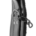 Verstellbare Handschellen aus Schwarzem Leder mit Vorhngeschloss von Darkness Bondage