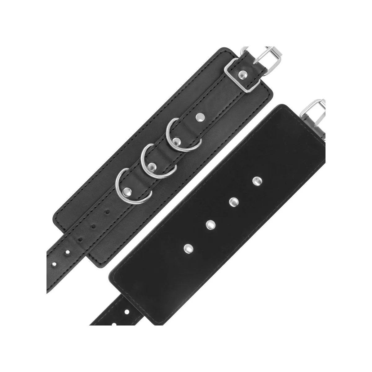 Schwarze Handschellen von Darkness Bondage | Fesselliebe.de