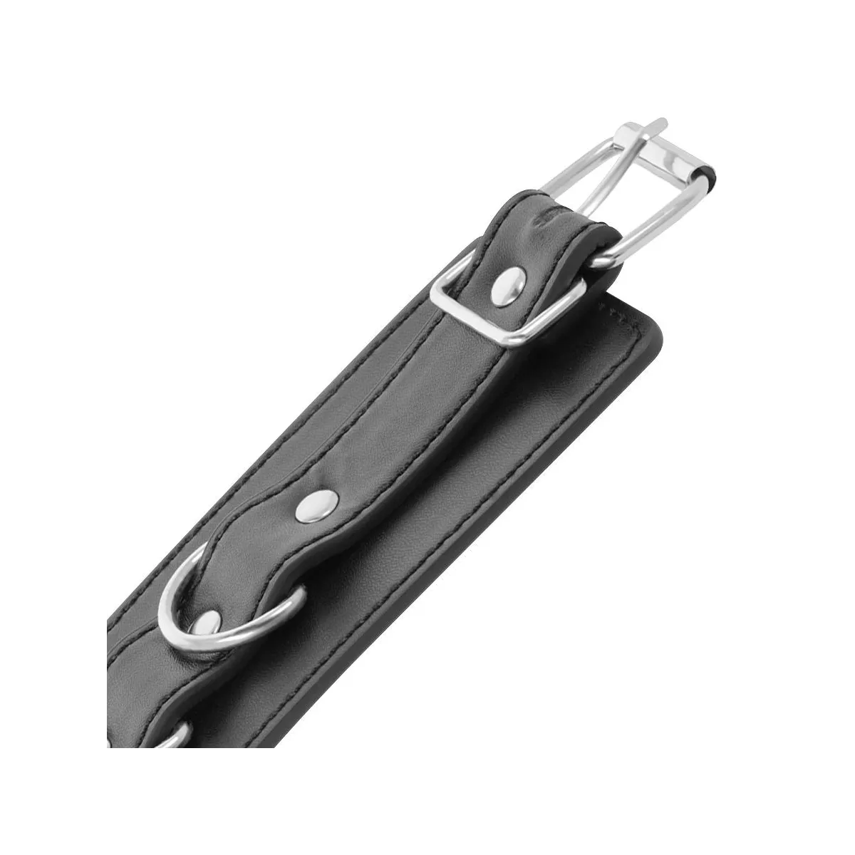 Schwarze Verstellbare Leder-Knöchel-Handschellen von Darkness Bondage | Fesselliebe.de