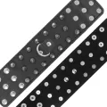 Skulls and Bones Schwarze Handschellen mit Spikes von Darkness Bondage