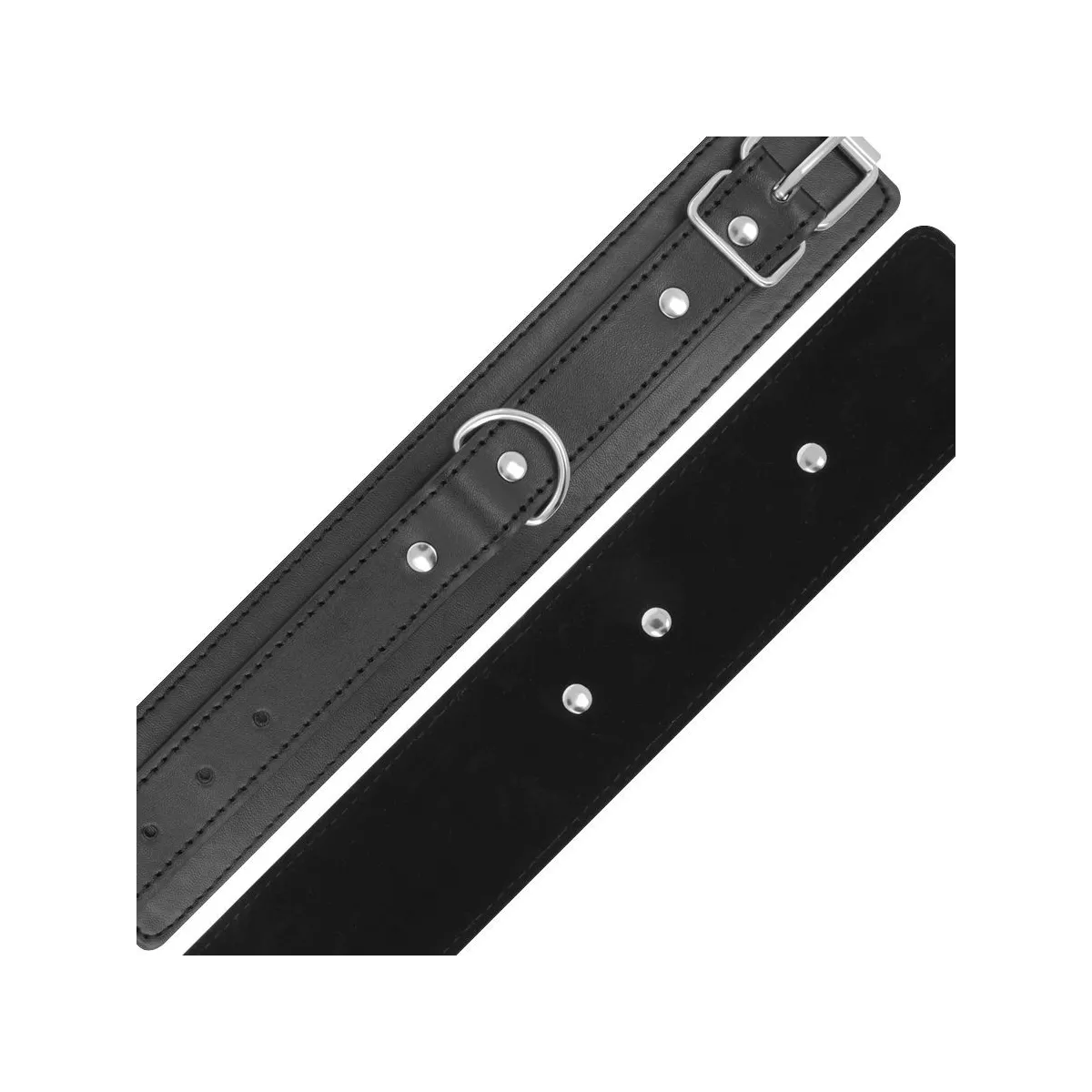 Schwarze Verstellbare Handschellen mit Doppeltem Verstärkungsband von Darkness Bondage | Fesselliebe.de