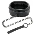 Handschellen und Kragen aus Schwarzem Leder von Darkness