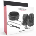 Handschellen und Kragen aus Schwarzem Leder von Darkness