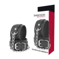 Handschellen aus Schwarzem Strukturiertem Leder von Darkness Bondage