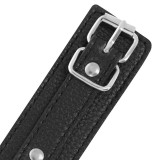 Handschellen aus Schwarzem Strukturiertem Leder von Darkness Bondage | Fesselliebe.de